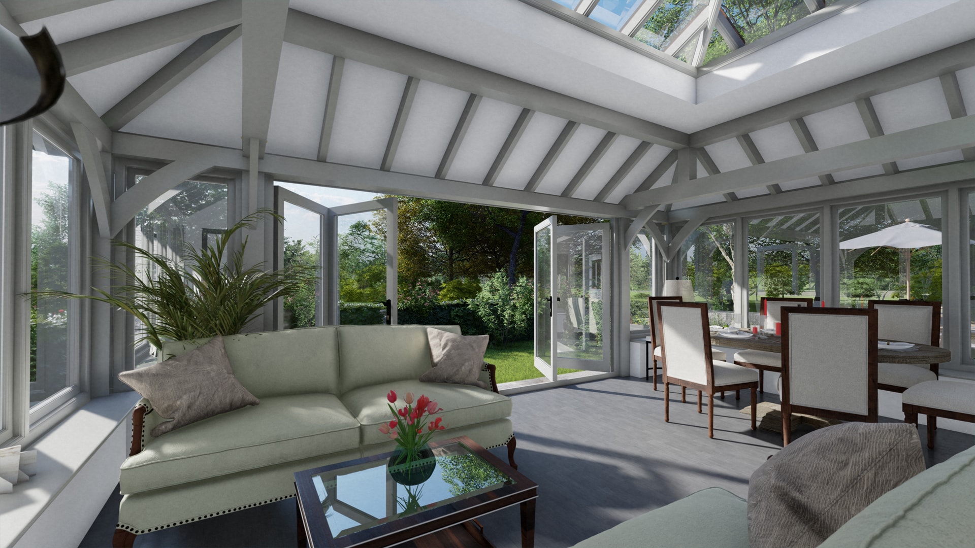 Traditional oak frame structure